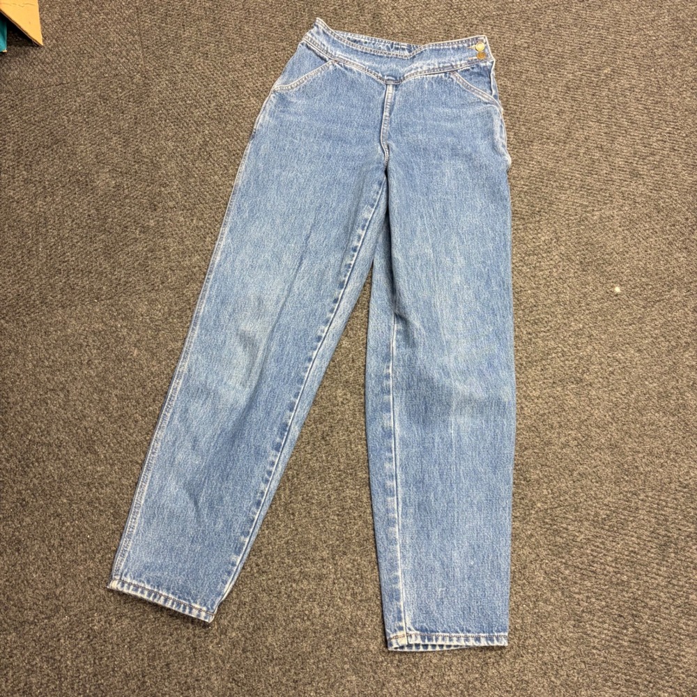 Vintage Calvin Klein Sport High Waisted Western V Yoke Tapered Jeans Size 6 USA
